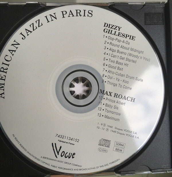 dizzy gillespie and max roach quintet - Pleyel 48 Max Roach Quintet 49 - Cd