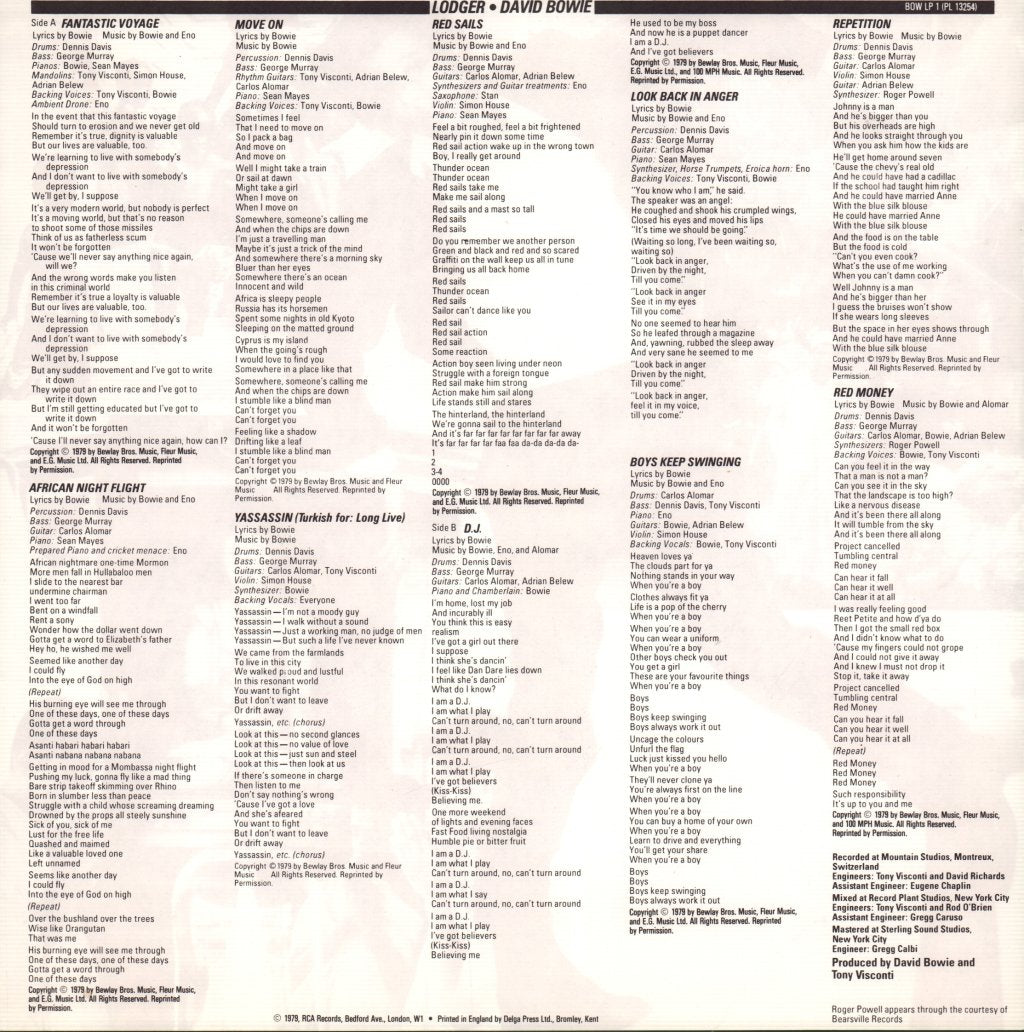 David Bowie - Lodger - Lp