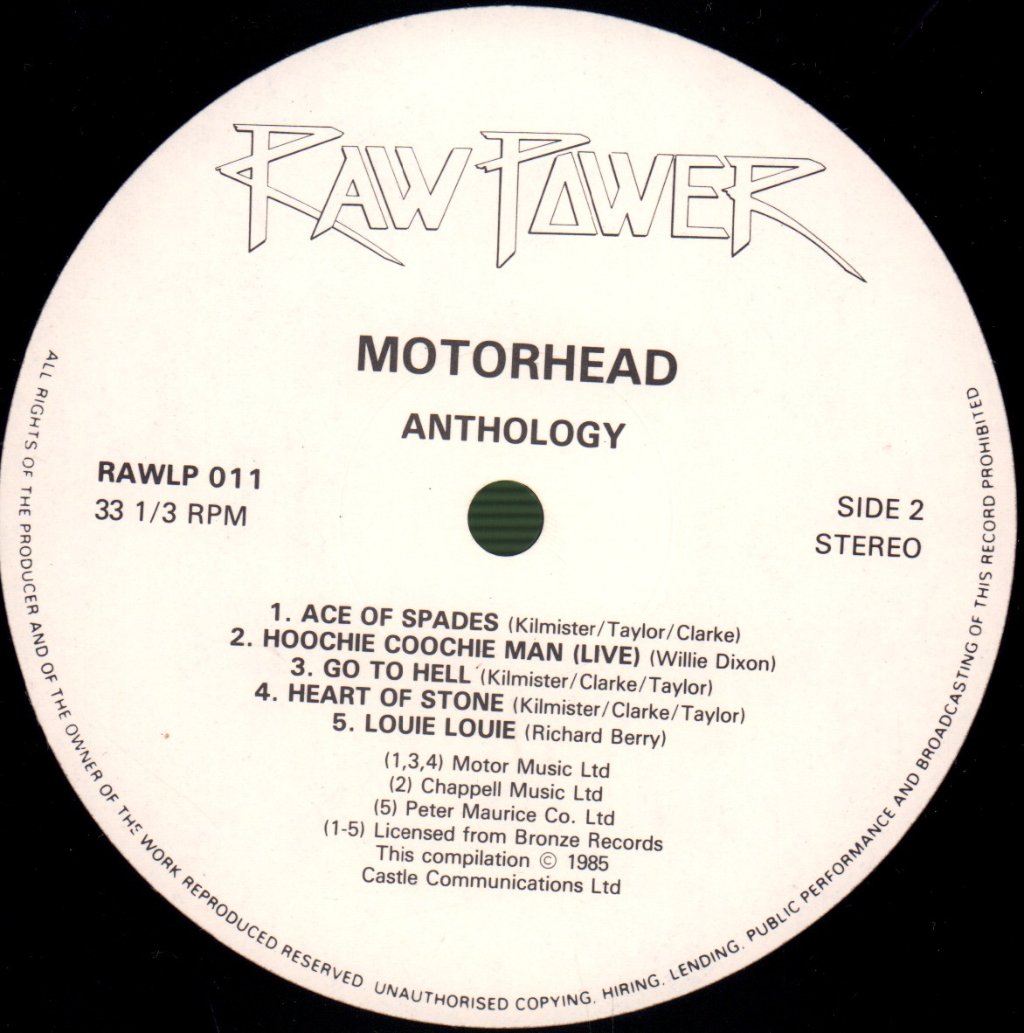 Motorhead - Anthology - Double Lp