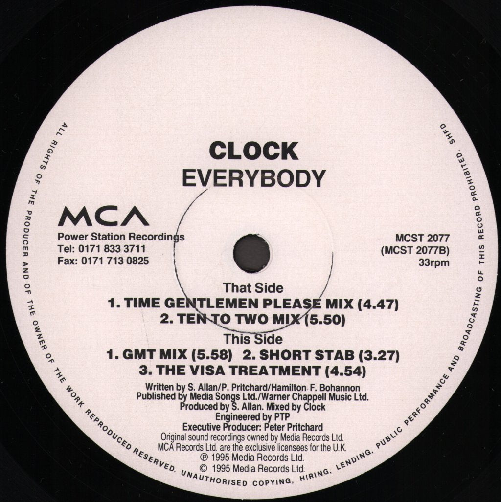 Clock - Everybody - 12 Inch