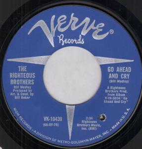 Righteous Brothers - Go Ahead And Cry - 7 Inch