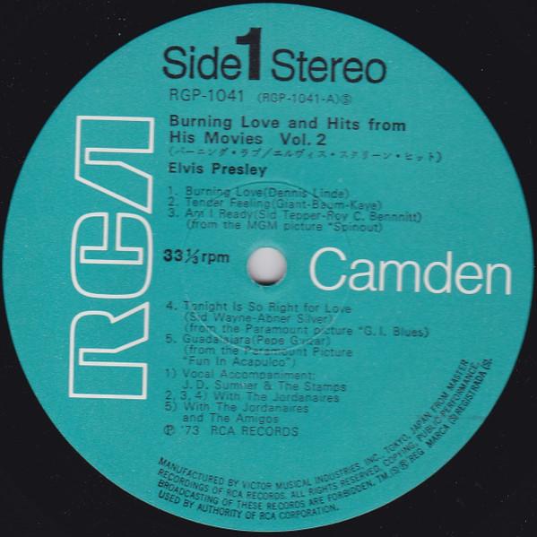 Elvis Presley - Burning Love And Hits From His Movies Vol. 2 = バーニング・ラブ - Lp