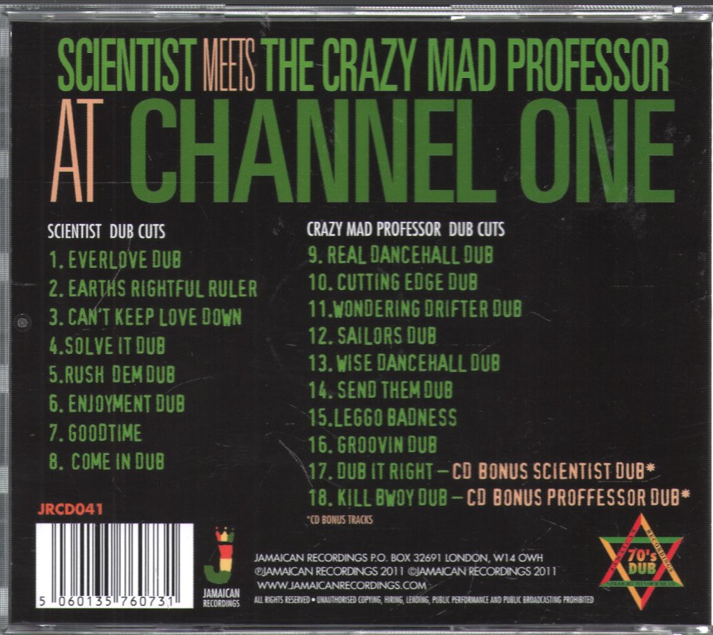Scientist Meets The Crazy Mad Professor - At Channel One - Cd
