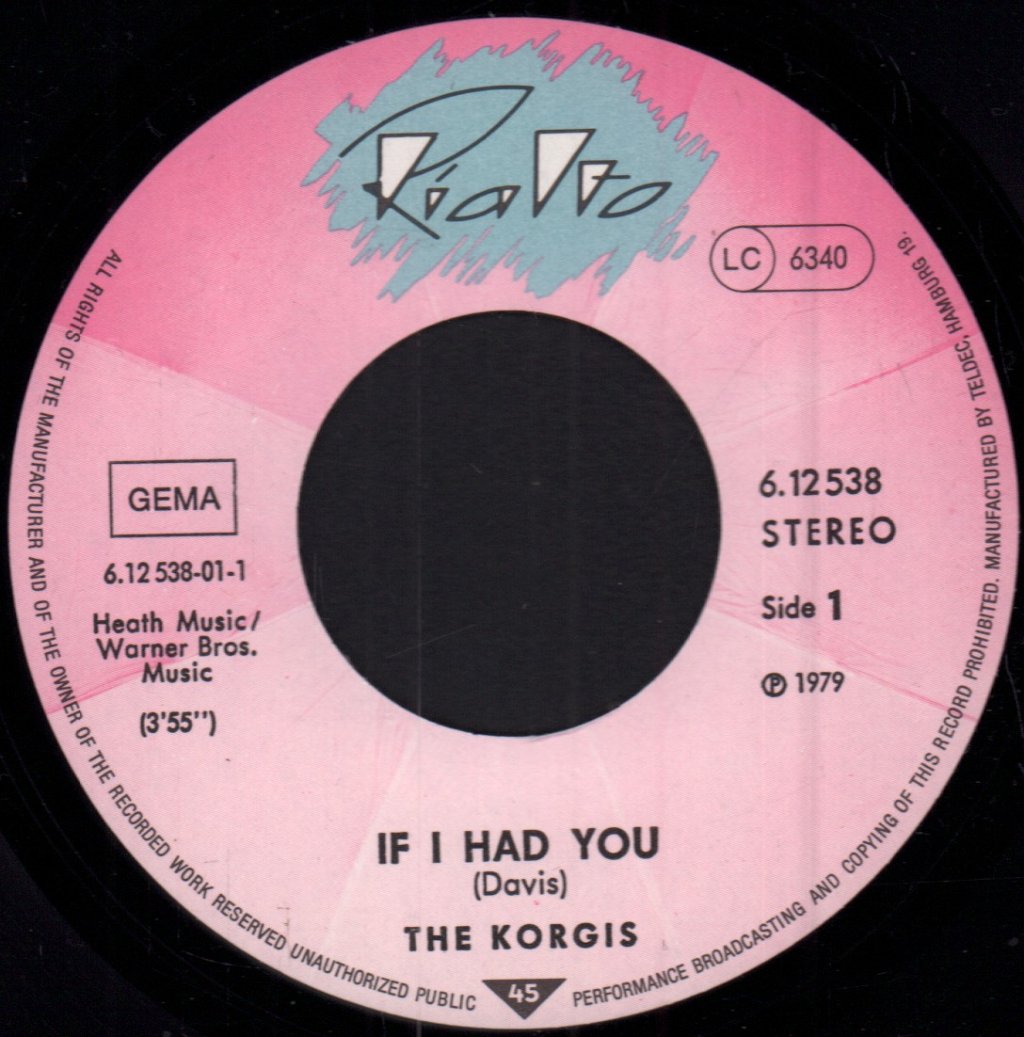 Korgis - If I Had You - 7 Inch
