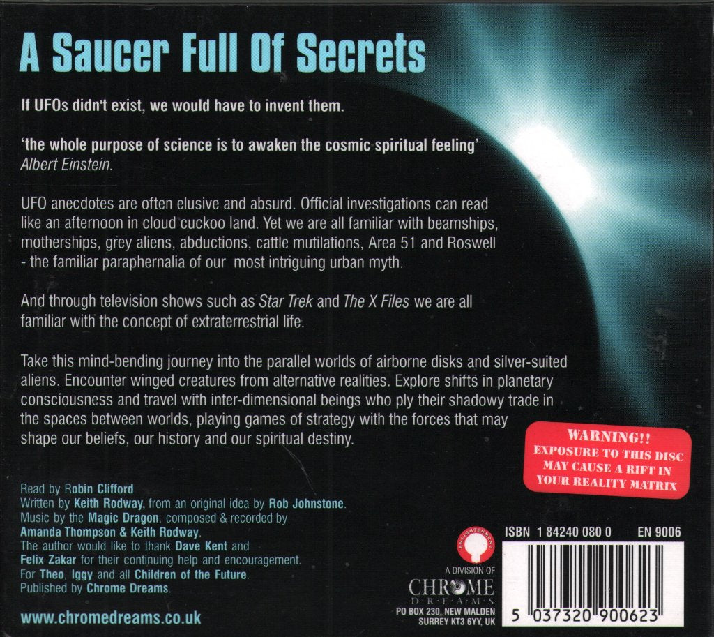 A Saucer Full Of Secrets - UFO's, Roswell & Other Inexplicable Phenomena - Cd