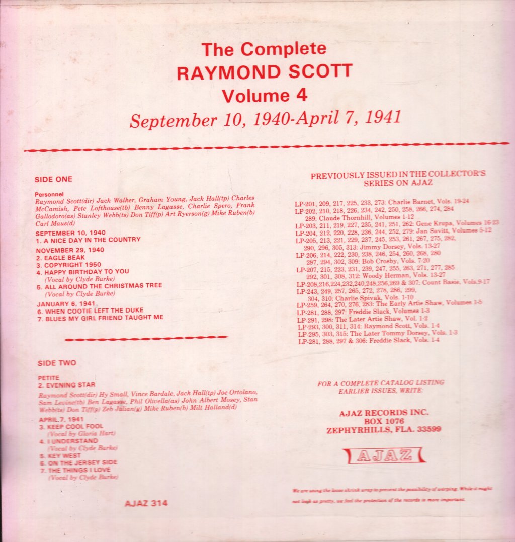 Raymond Scott - Complete Raymond Scott Volume 4 - Lp
