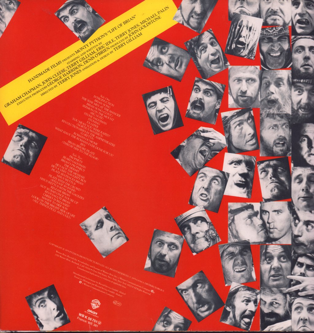 Monty Python - Life Of Brian (Original Soundtrack Recording) - Lp