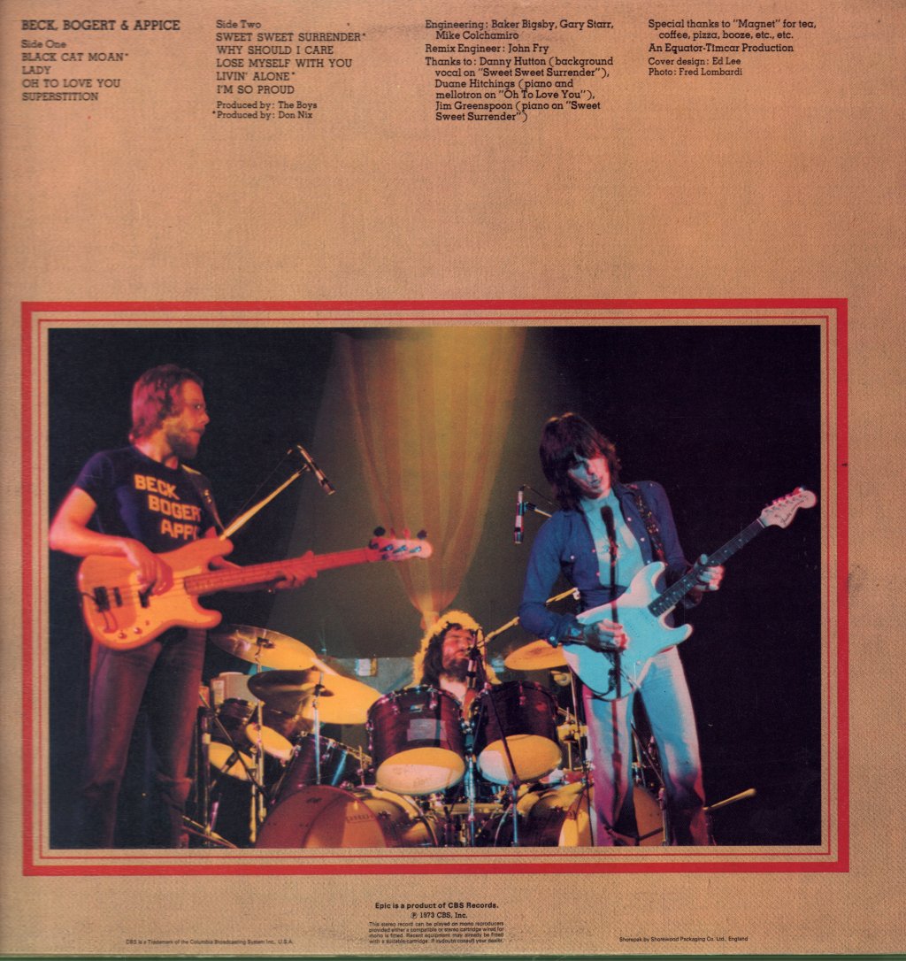 Beck Bogert And Appice - Beck Bogert And Appice - Lp