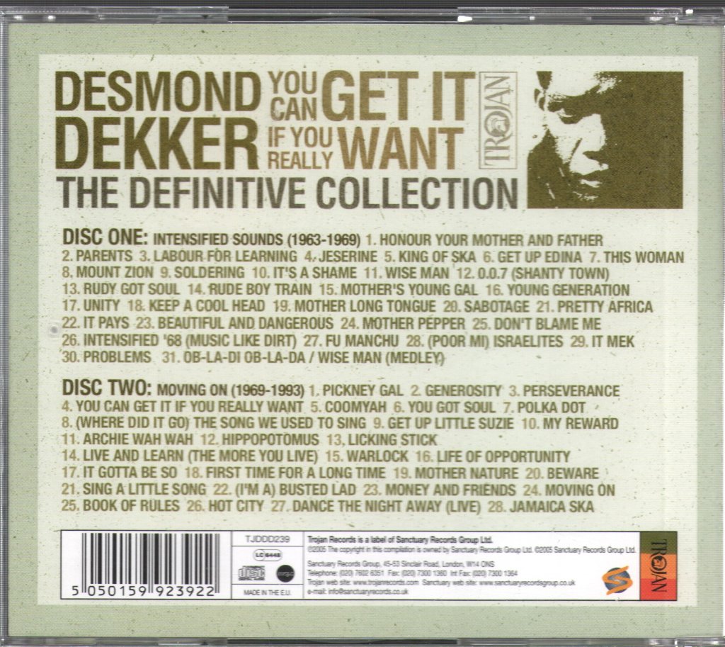 Desmond Dekker - You Can Get It If You Really Want - The Definitive Collection - Double Cd