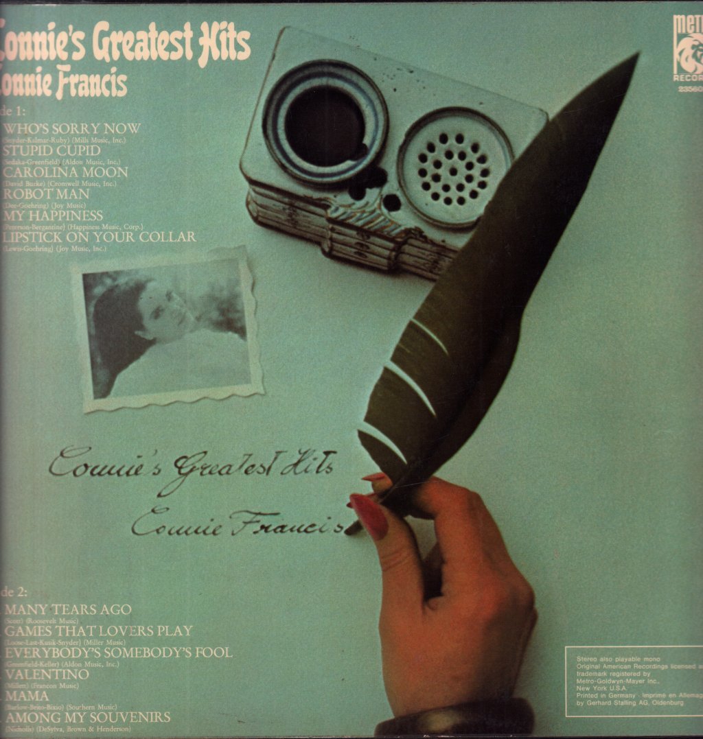 Connie Francis - Connie's Greatest Hits - Lp