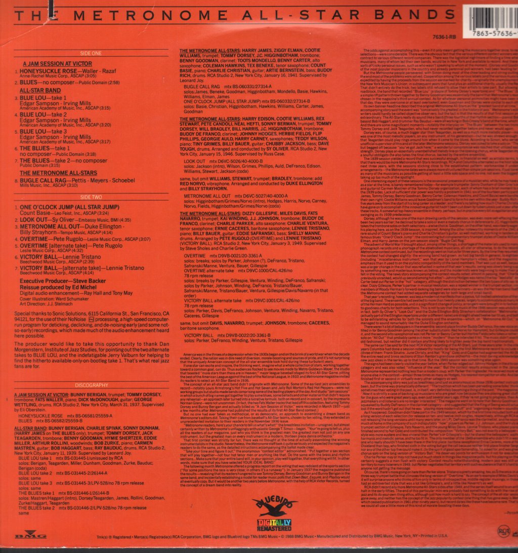 Metronome All Stars - Metronome All-Star Bands - Lp