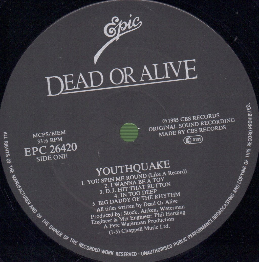 Dead Or Alive - Youthquake - Lp
