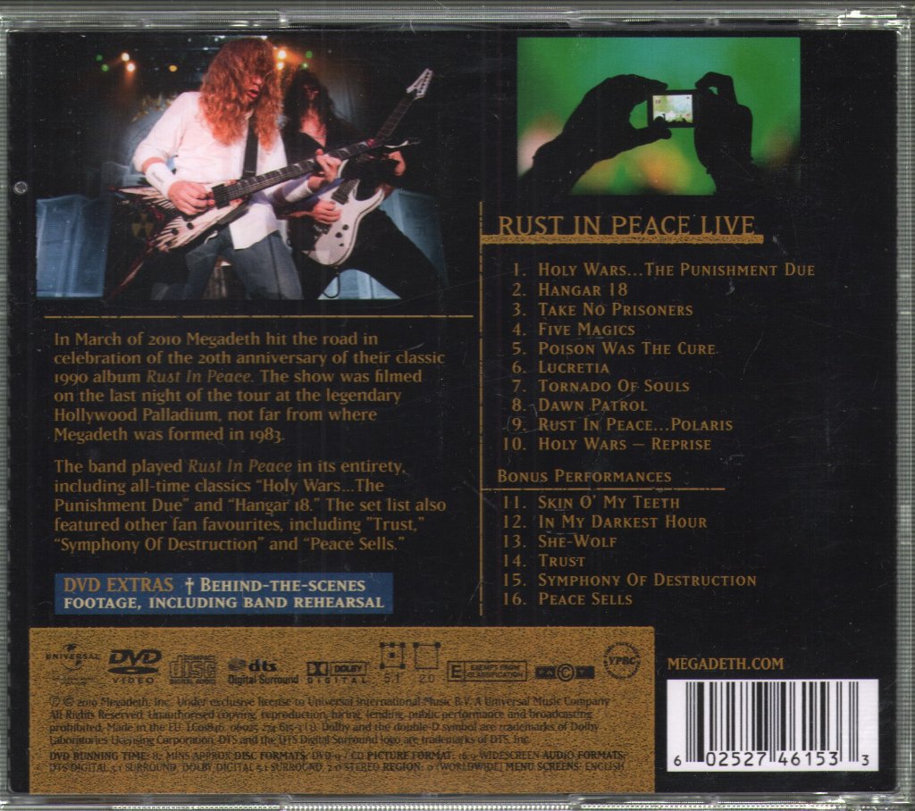 Megadeth - Rust In Peace Live - Cd/Dvd