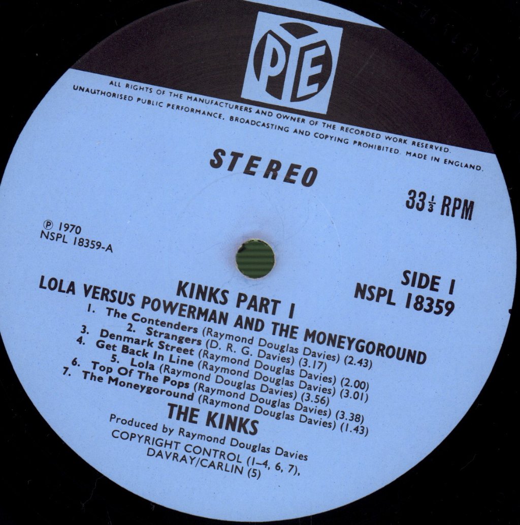 Kinks - Lola Versus Powerman And The Moneygoround, Part One - Lp
