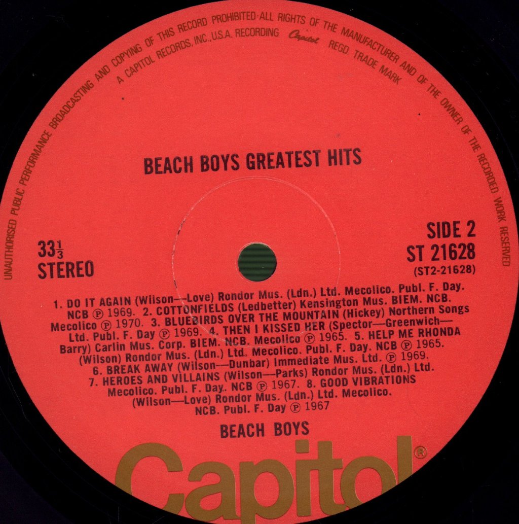 Beach Boys - Greatest Hits - Lp