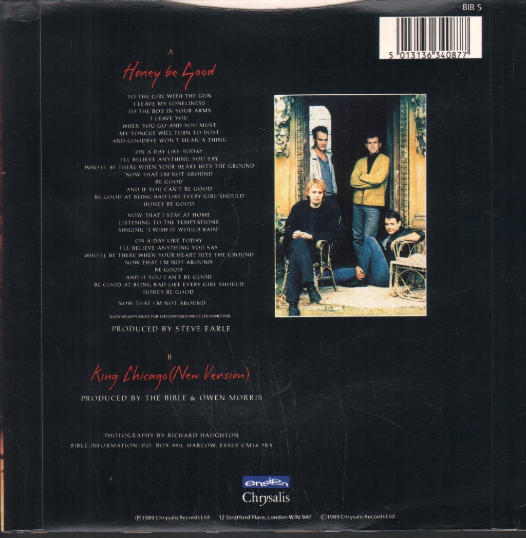 Bible - Honey Be Good - 7 Inch