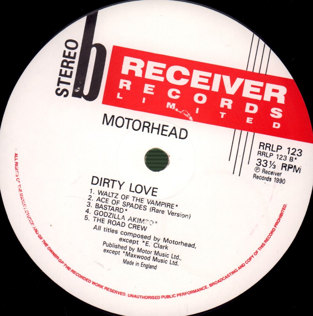 Motorhead - Dirty Love - Lp