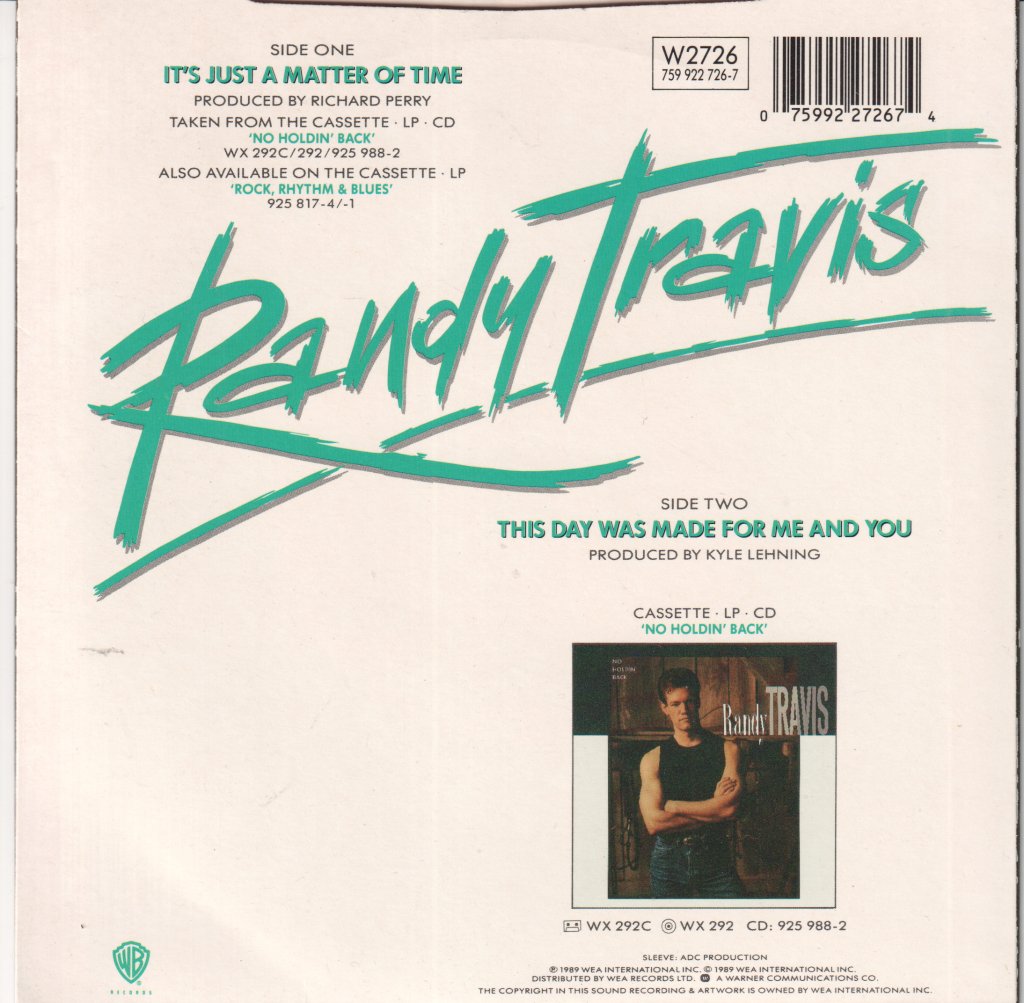 Randy Travis - It's Just A Matter Of Time - 7 Inch