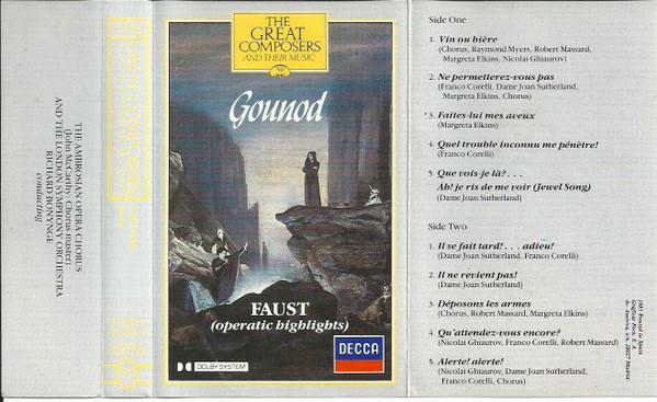 Charles Gounod - Faust (Operatic Highlights) - Cassette