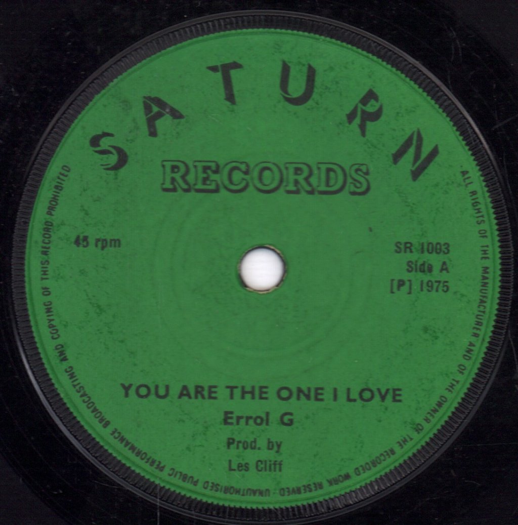 Errol G - You Are The One I Love - 7 Inch