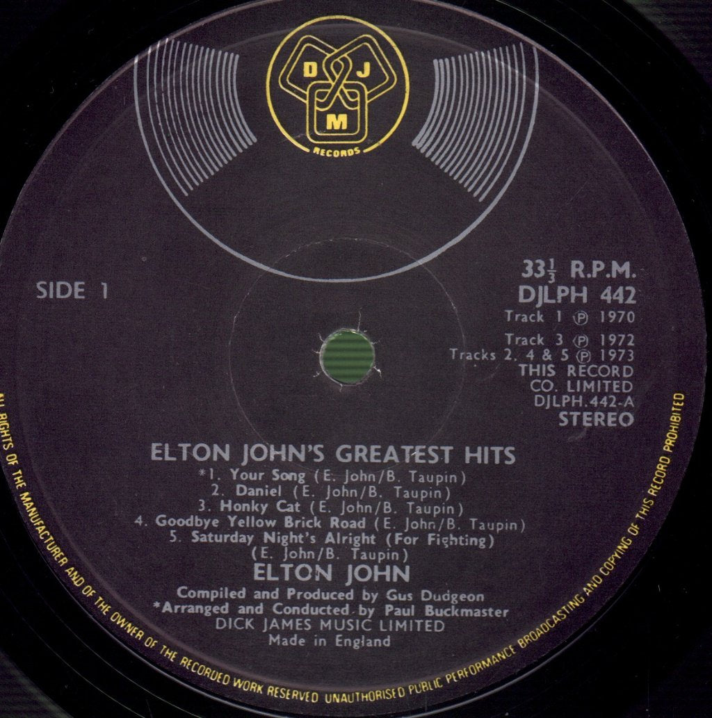 Elton John - Greatest Hits - Lp