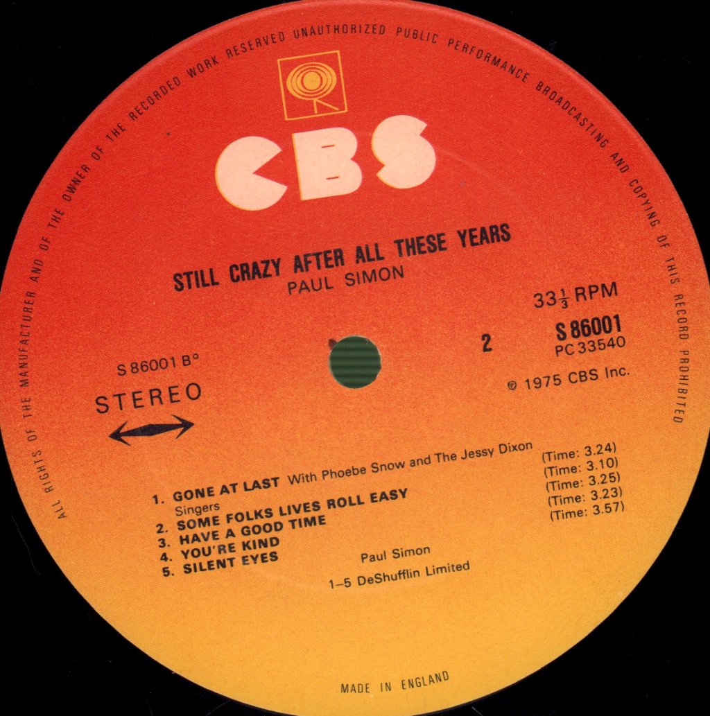 Paul Simon - Still Crazy After All These Years - Lp