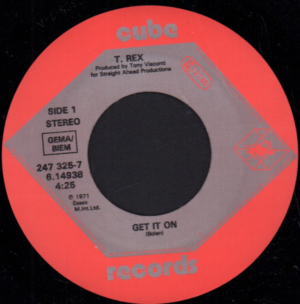 T. Rex - Get It On / Ride A White Swan - 7 Inch
