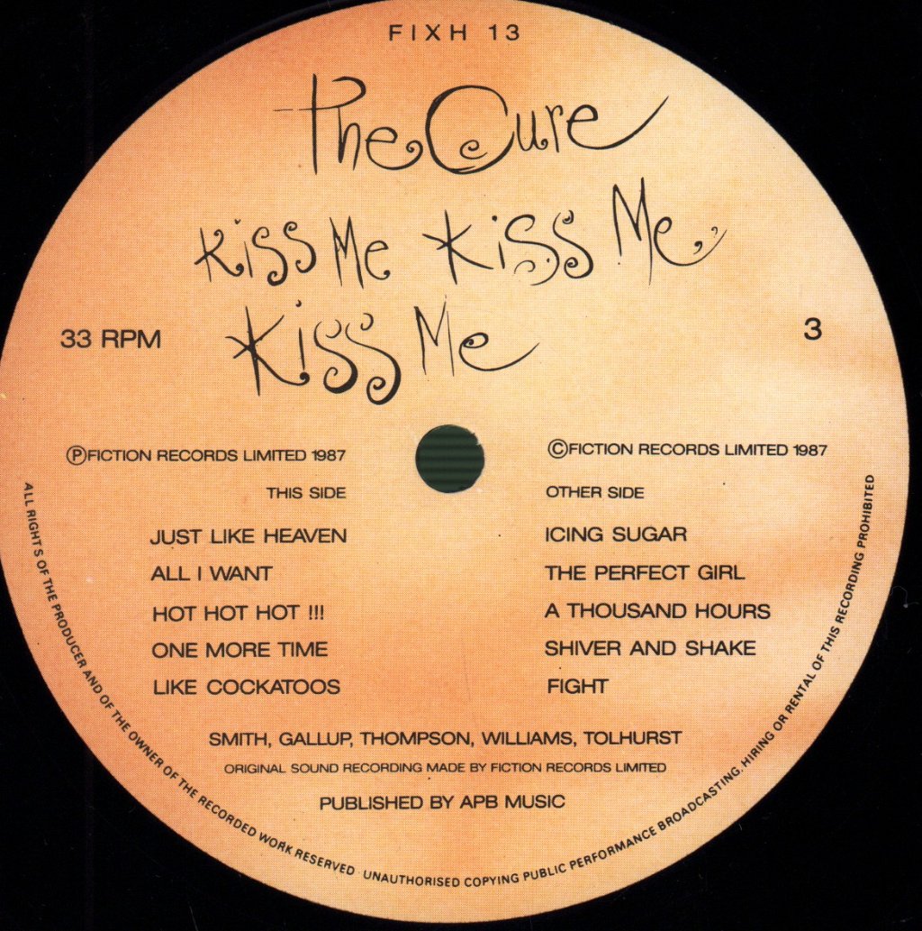Cure - Kiss Me Kiss Me Kiss Me - Double Lp