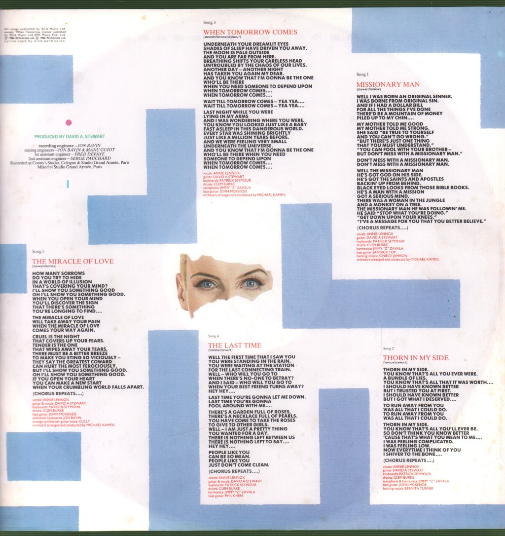 Eurythmics - Revenge - Lp