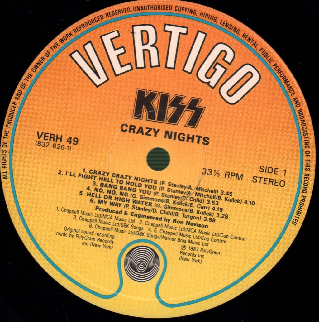 Kiss - Crazy Nights - Lp