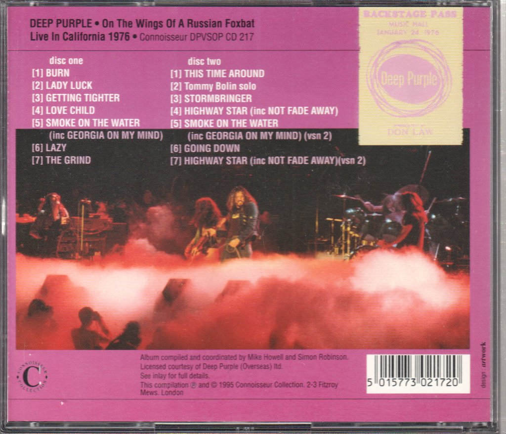 Deep Purple - On The Wings Of A Russian Foxbat • Live In California Long Beach Arena 1976 - Cd Set