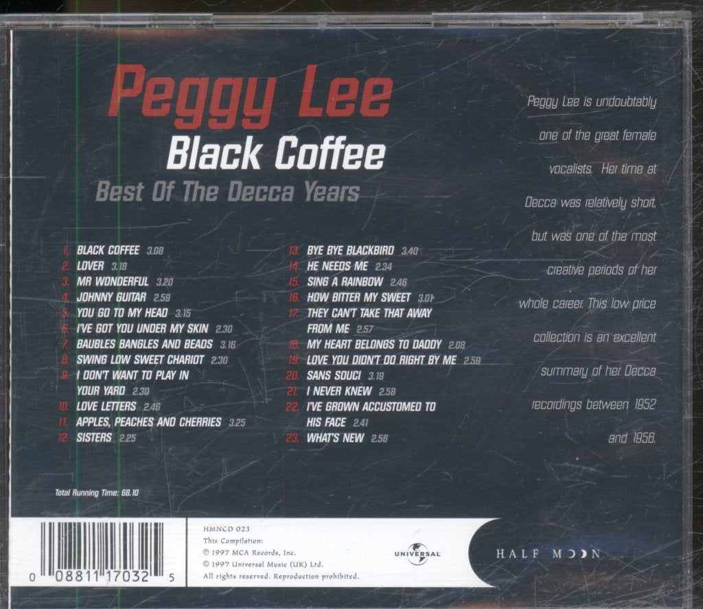 Peggy Lee - Black Coffee (Best Of The Decca Years) - Cd