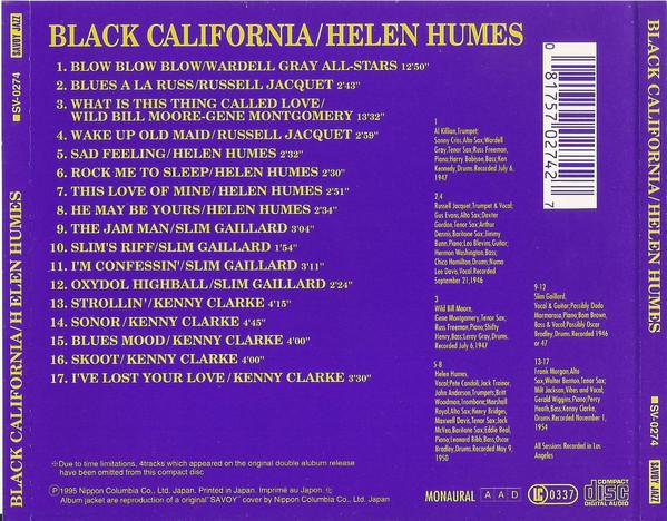 Helen Humes - Black California - Cd