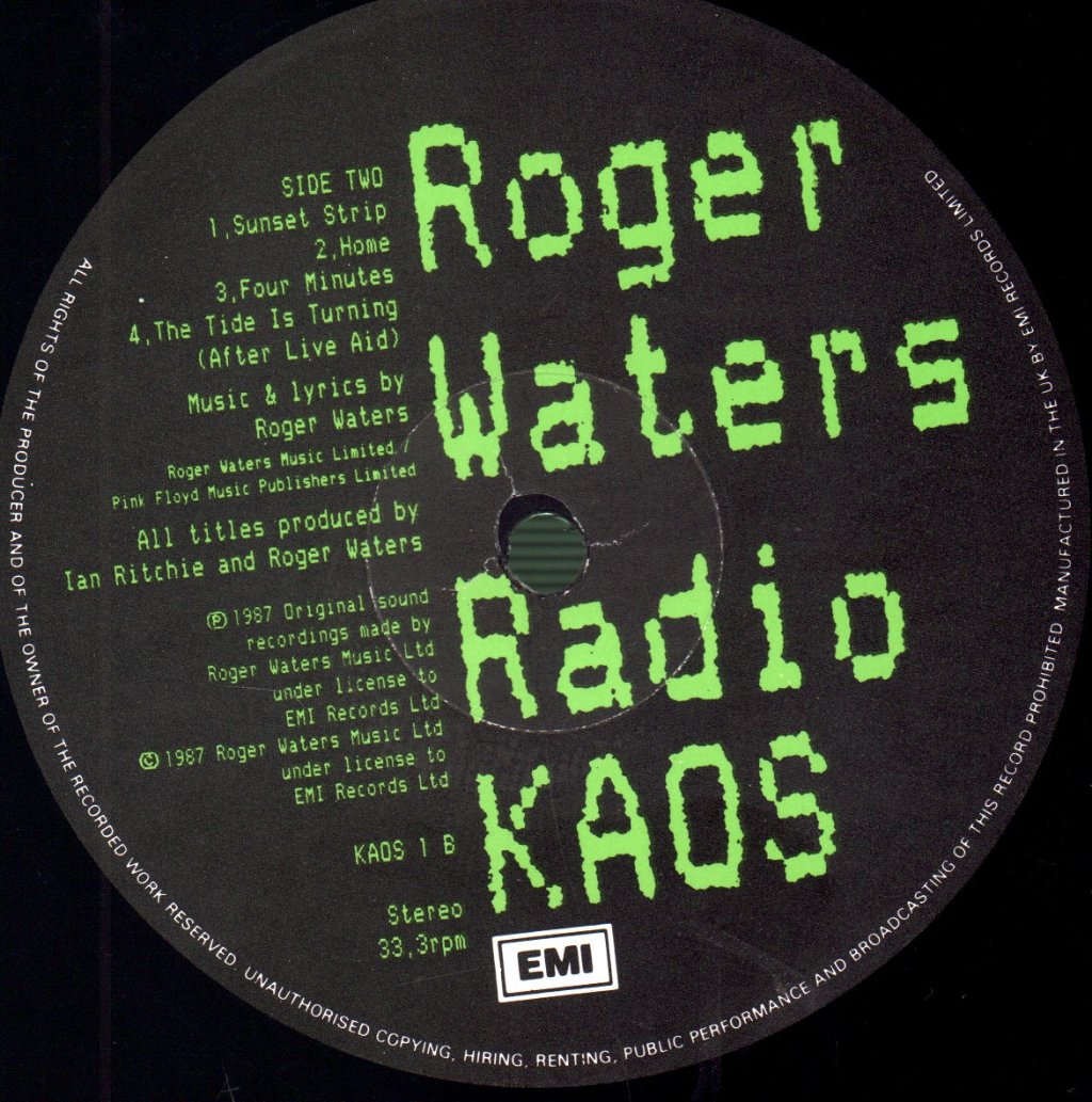 Roger Waters - Radio Kaos - Lp