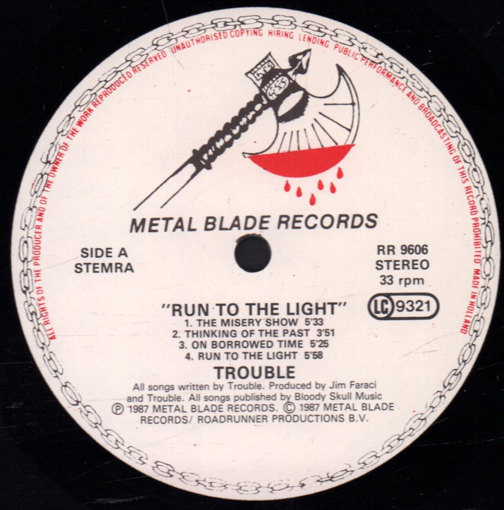 Trouble - Run To The Light - Lp