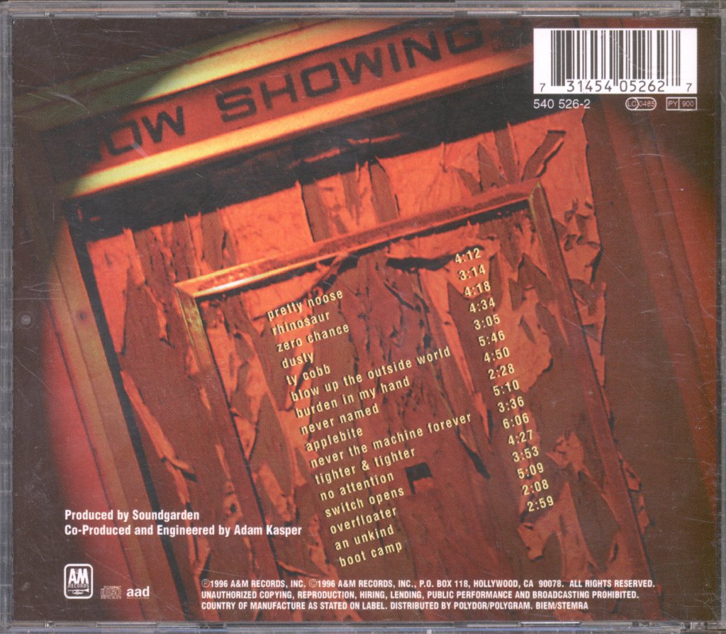 Soundgarden - Down On The Upside - Cd