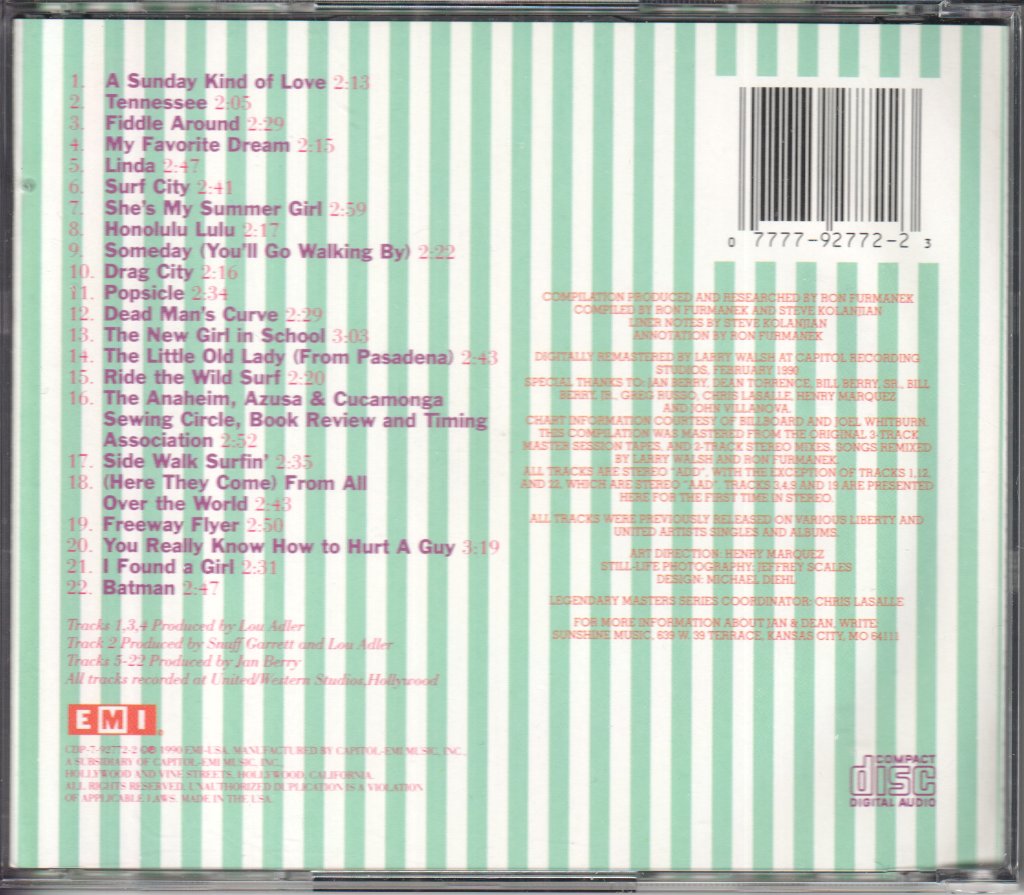 Jan & Dean - Surf City (The Best Of Jan And Dean) - Cd