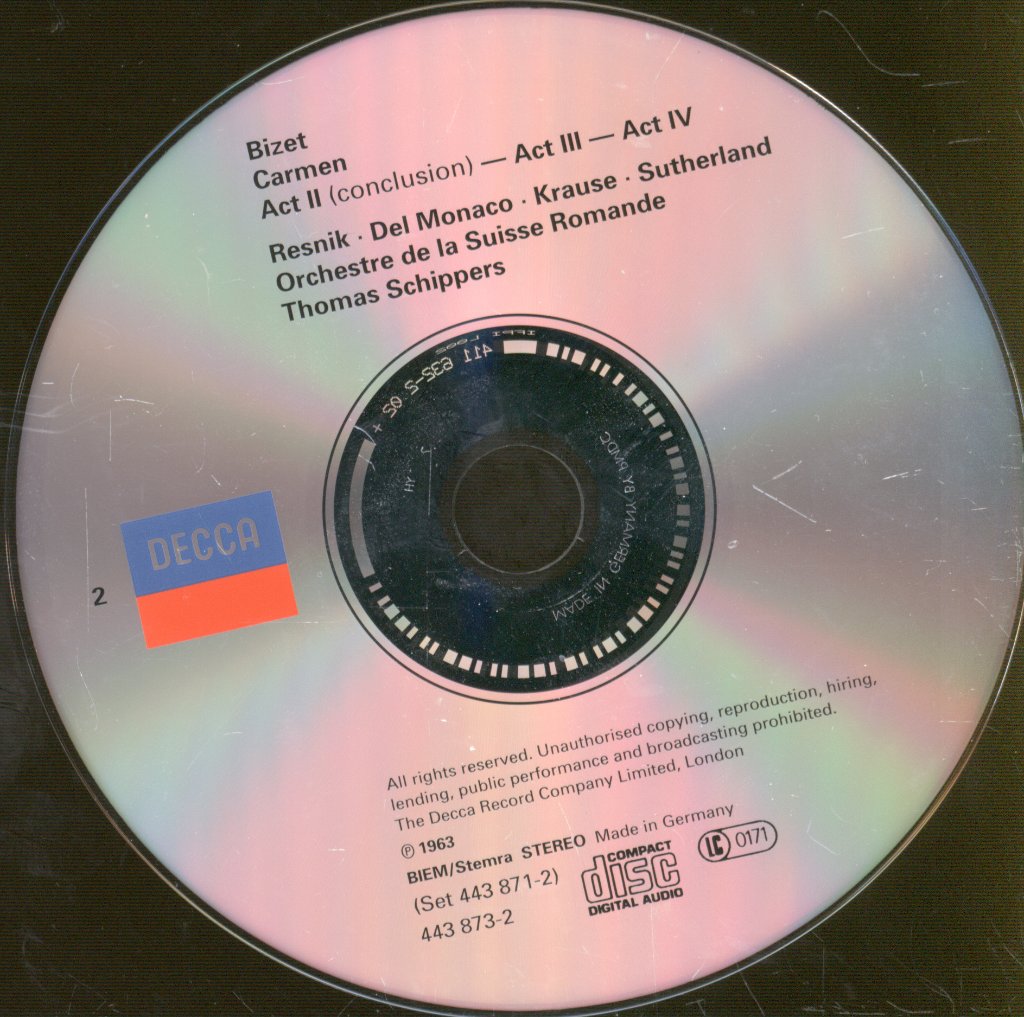 L'Orchestre De La Suisse Romande, Thomas Schippers - Bizet - Carmen - Double Cd