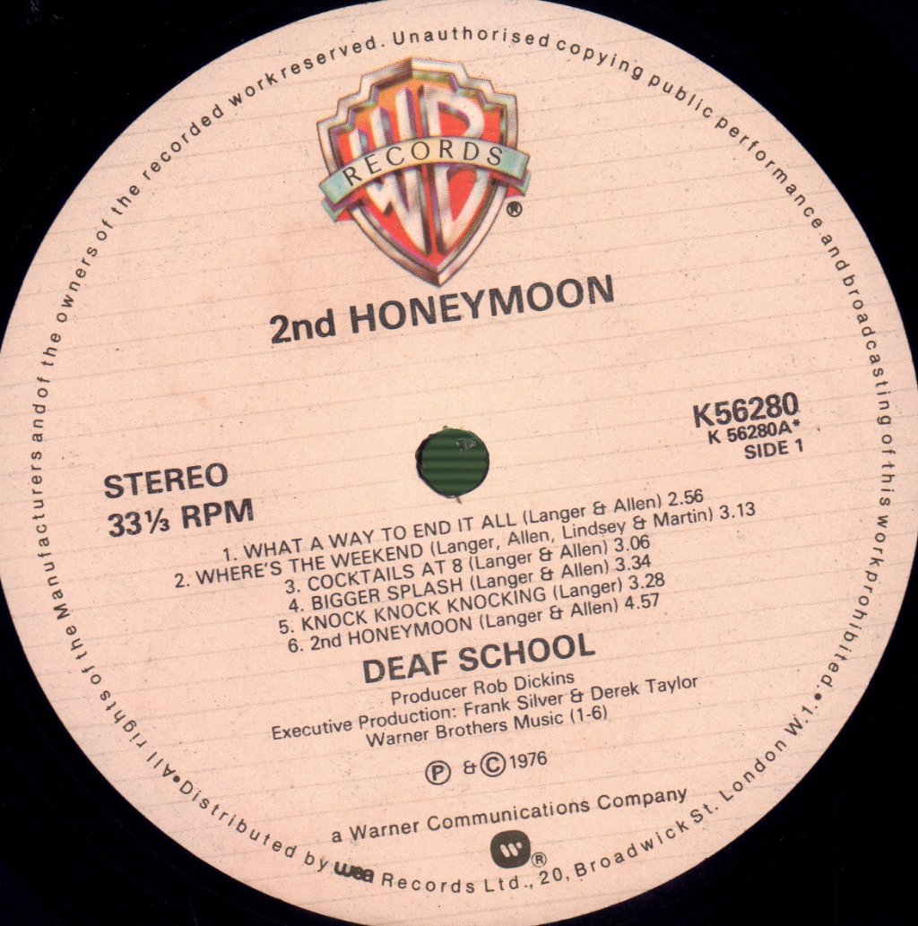 Deaf School - 2nd Honeymoon - Lp