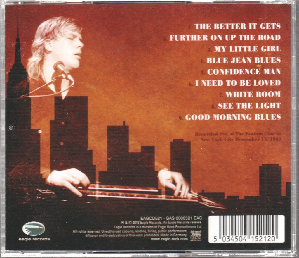 Jeff Healey Band - Live From NYC - Cd