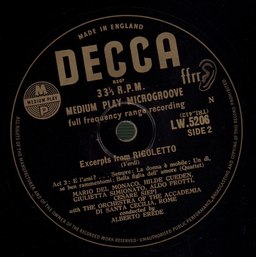 Giuseppe Verdi - Excerpts From Rigoletto (Verdi) - Lp