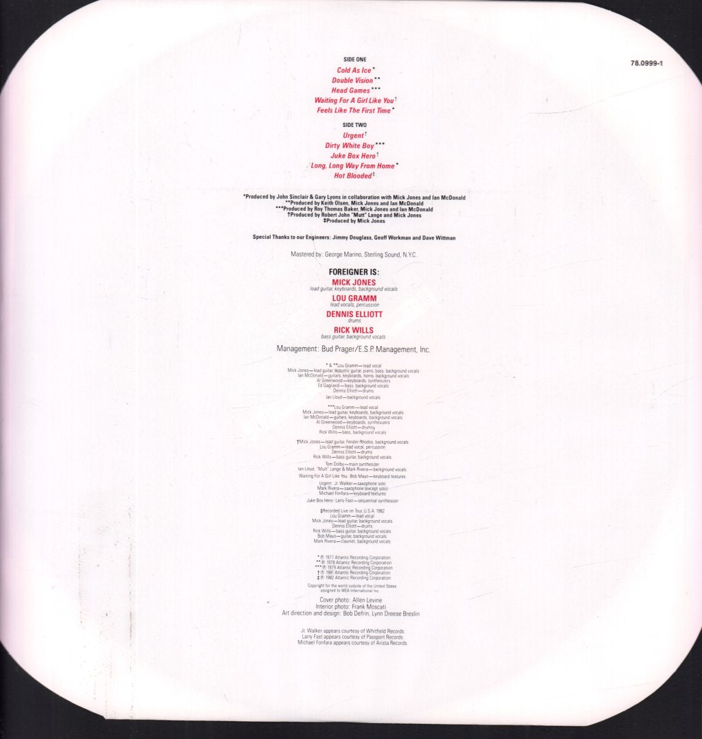 Foreigner - Records - Lp