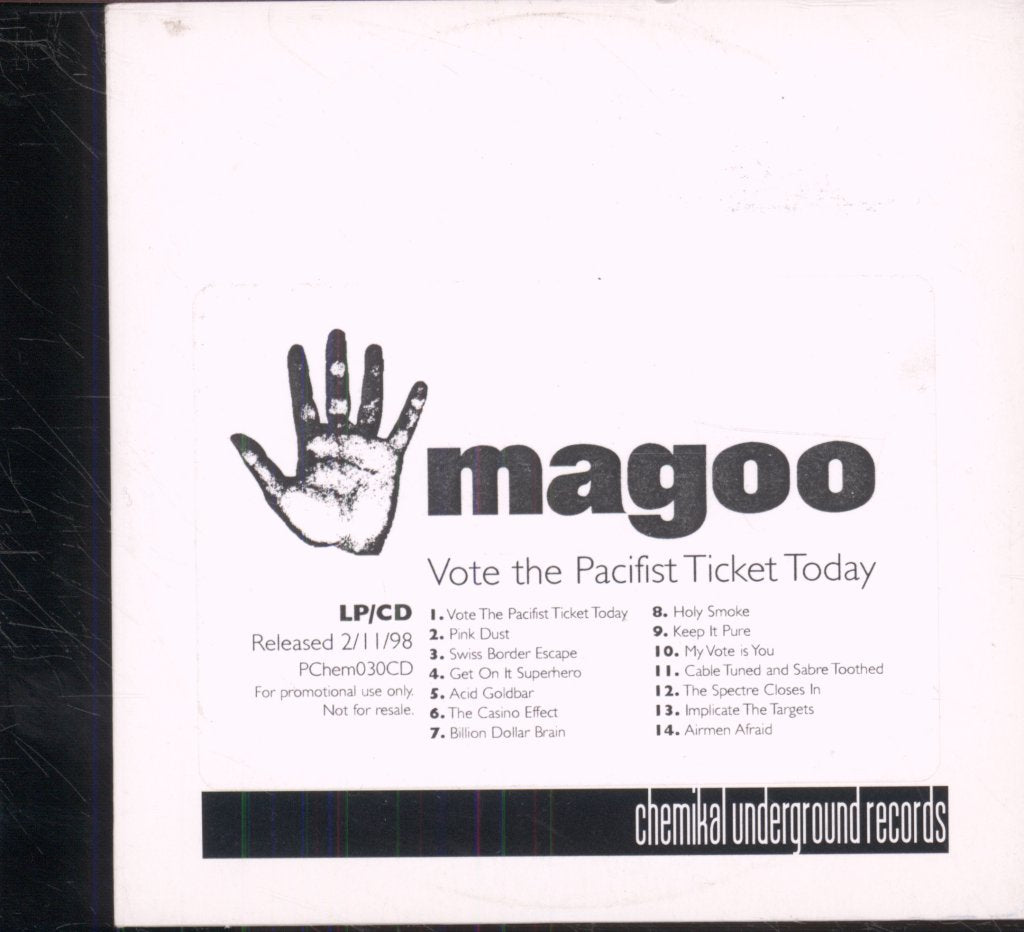 Magoo - Vote The Pacifist Ticket Today - Cd