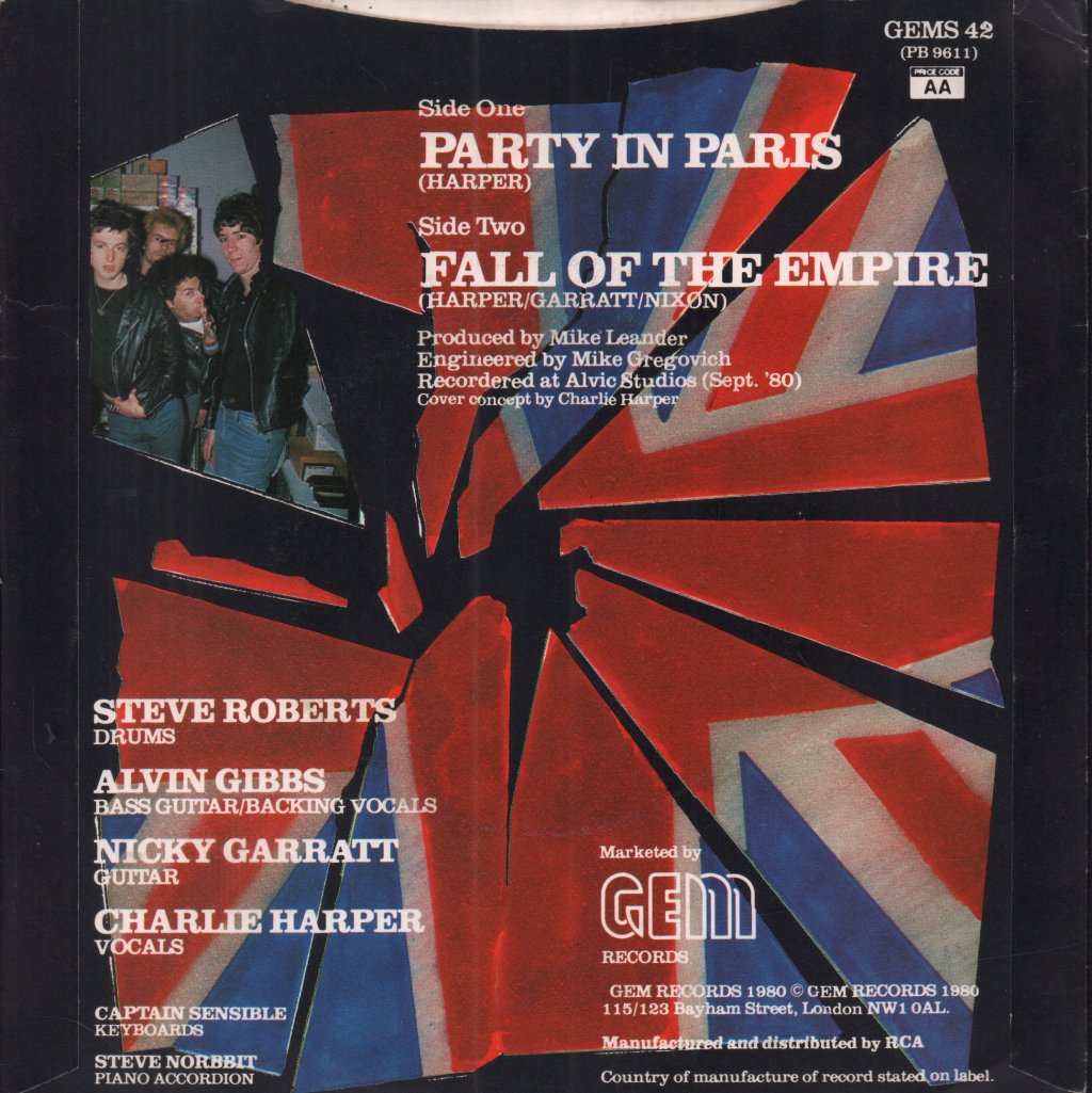 UK Subs - Party In Paris - 7 Inch