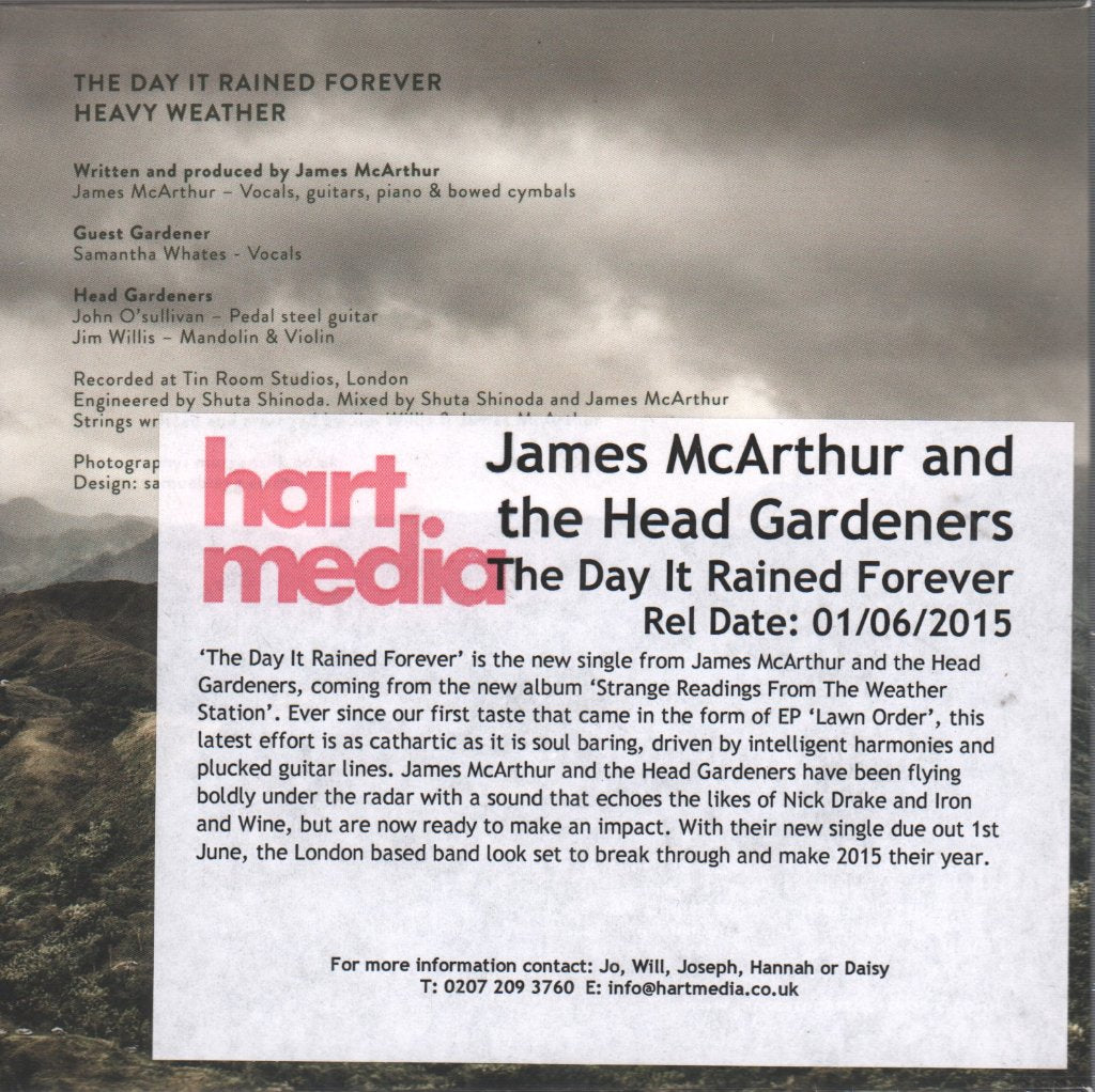 james mcarthur and the head gardeners - day it rained forever - Cdr