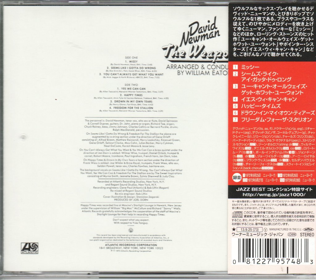 David Newman - Weapon - Cd