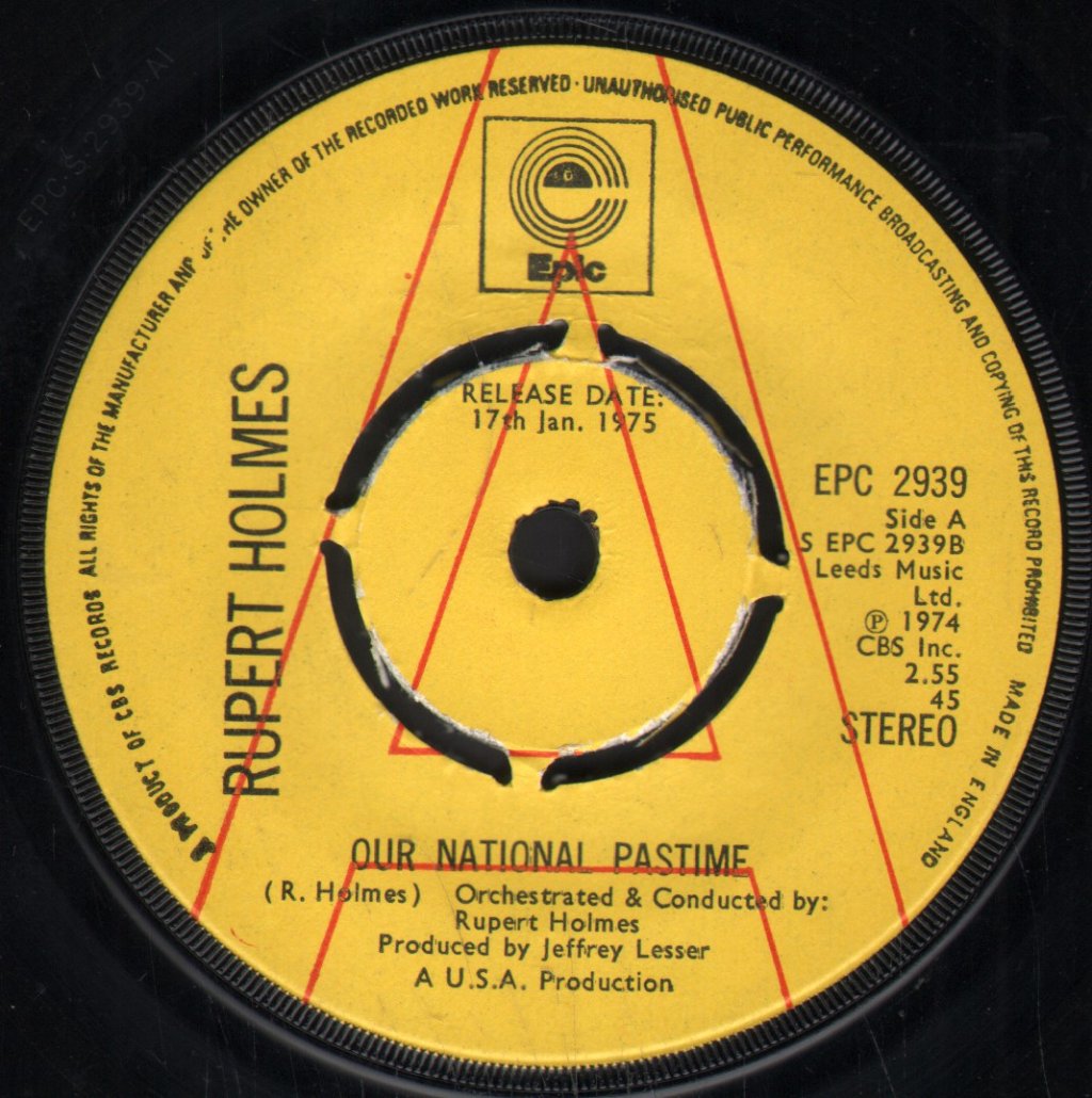Rupert Holmes - Our National Pastime - 7 Inch