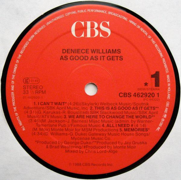 Deniece Williams - As Good As It Gets - Lp