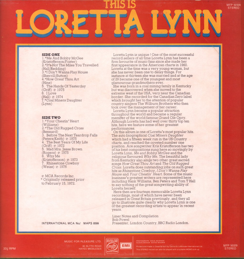 Loretta Lynn - This Is Loretta Lynn - Lp