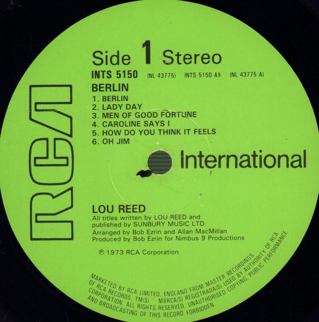 Lou Reed - Berlin - Lp